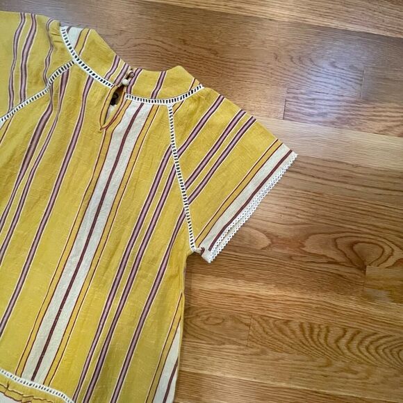 Anthropologie dRA Los Angeles Striped Linen Short Dress Medium - Picture 10 of 12